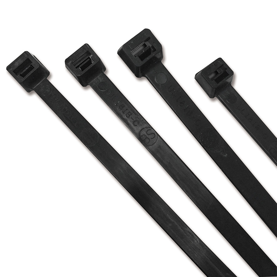 UV Stabilized Cable Tie, 175 lb Tensile Strength, 36-Inch Length, Black, 50-Pack