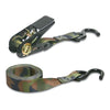 Ratchet Tie-Down Strap with S-Hooks, 1 in W x 8 ft L, 1,200 lb Capacity - Heavy-Duty Cargo Securing Straps