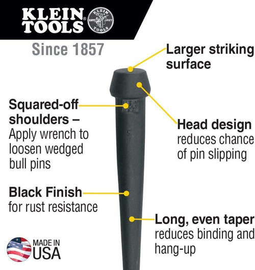 Klein Tools 409-3255 Broad-Head Bull Pin 1-1/4-Inch Pack of 1