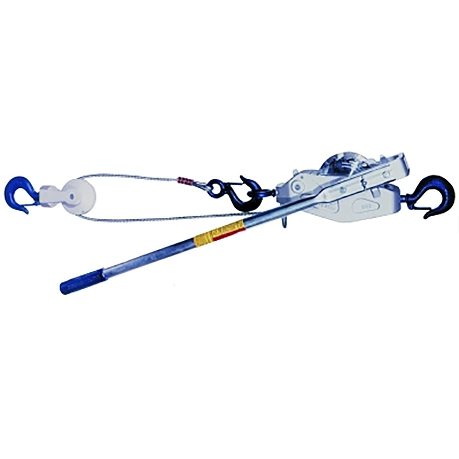 LUG-ALL Cable Ratchet Hoist-Winch, 2 Ton, 20 ft Lifting Height, 110 lbf, Aluminum Alloy Pack of 1