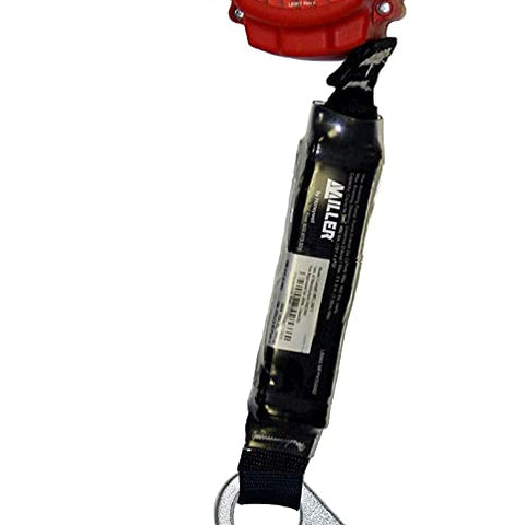 Miller by Honeywell Turbo Lite Personal Fall Limiter with Unit End Steel Carabiner & Lanyard End Steel Locking Rebar Hook Pack of 1