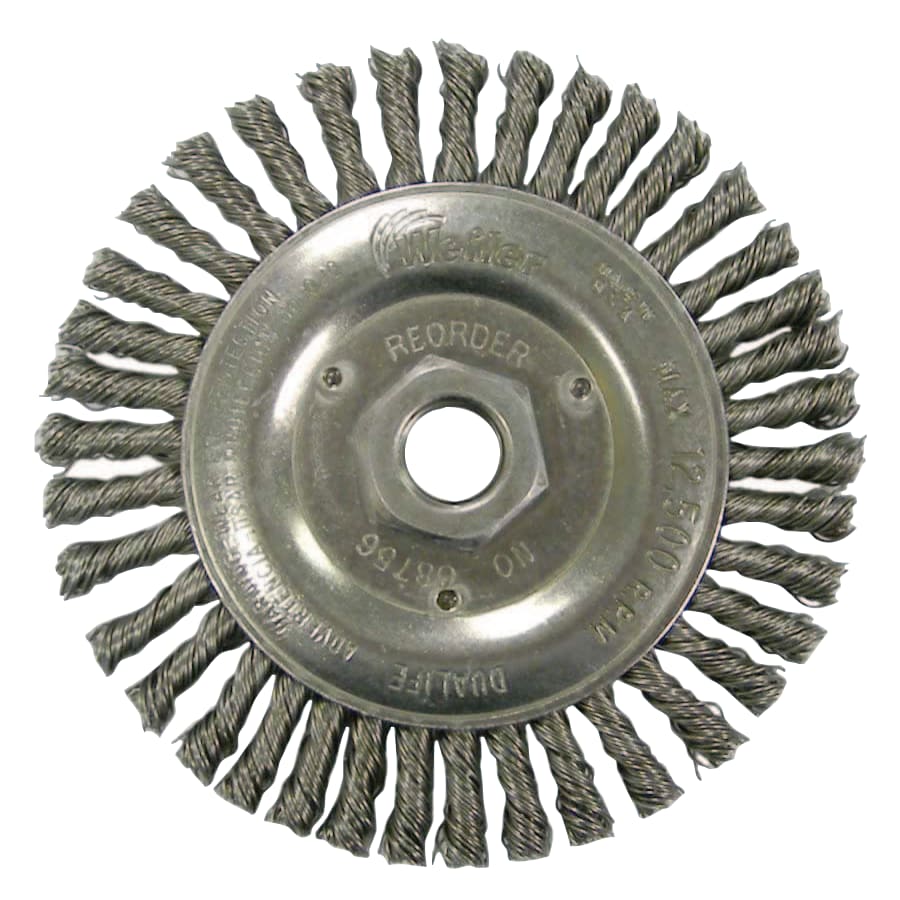 Weiler 804-08756 Roughneck Weld Cleaning Brush Stainless Steel Wire Nut, Made in the USA Pack of 1