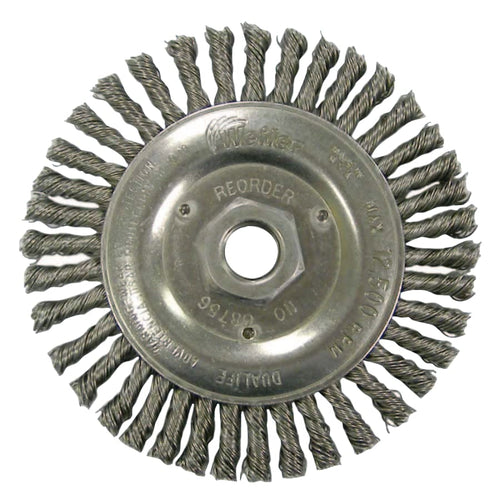 Weiler 804-08756 Roughneck Weld Cleaning Brush Stainless Steel Wire Nut, Made in the USA Pack of 1