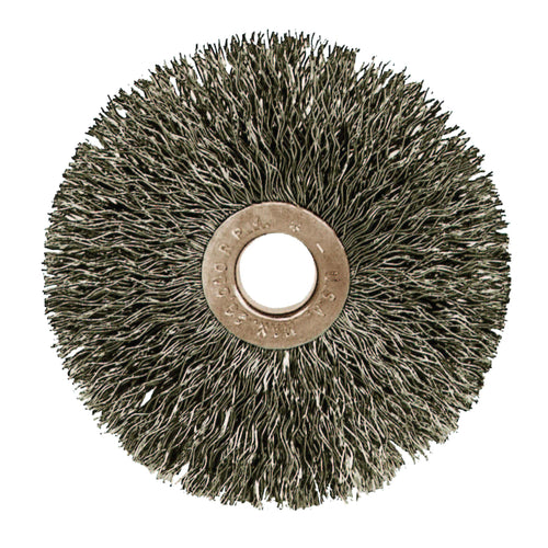 Weiler Copper Center Wire Wheel 3 in D x 5/8 in W, .014 Stainless Steel Pack of 1
