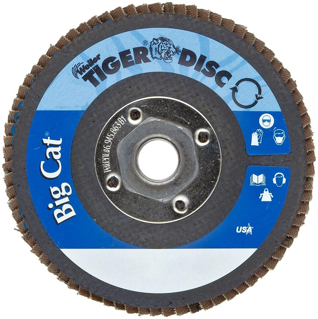 Weiler 804-50808 Vortec Pro Type 29 Flap Disc 40 Grit Zirconia Alumina Pack of 1