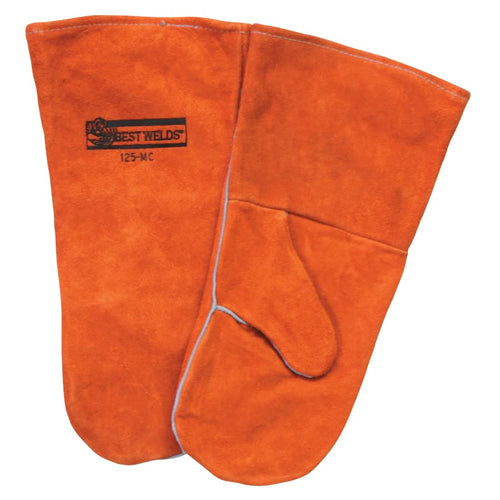 Best Welds Welding Mittens, Side Split Cowhide, Standard Size, Russet (1 Pair)