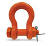 CM M653P Super Strong Anchor Shackle with Orange Powder Coated Screw Pin, 8-1/2 Ton Work Load Limit, 7/8" Size Orange/1 Pcs