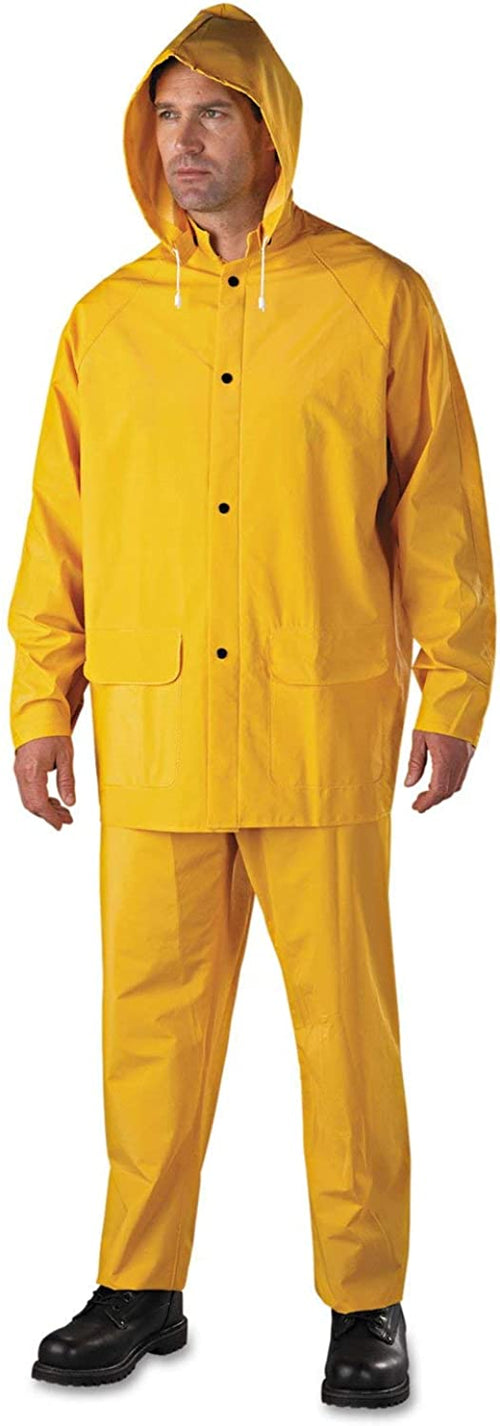 ANCHOR BRAND, 101-9000-3XL, ANCHOR 35 MIL 3 PIECE RAIN SUIT PVC/POLYESTER