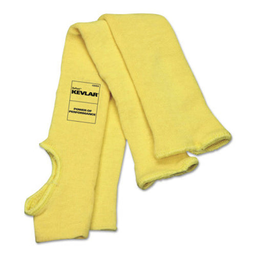 MCR Safety 9378T Kevlar Regular Weight 36 Gauge Plain Sleeve with Thumb Slot Yellow 18-Inch Pack of 1