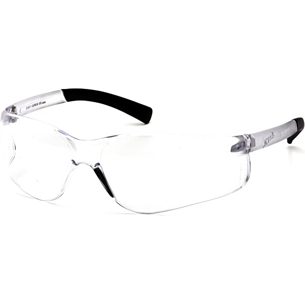 MCR Safety Crews BKH25 Magnifier Polycarbonate 2.5 Diopter Clear Lens Safety Glasses Non-Slip Hybrid Black Temple Sleeve Pack of 1