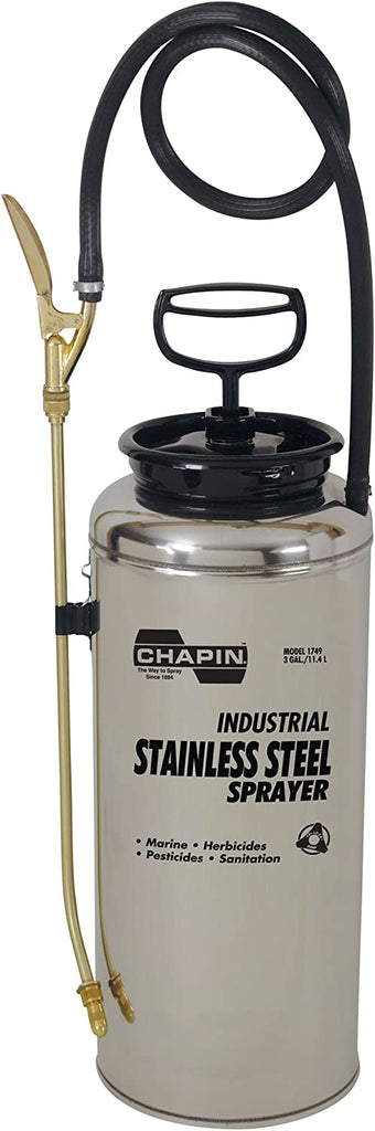 Chapin 139-1749 Industrial 3 Gallon Professional Concrete Funnel Top Sprayer Black Pack of 1