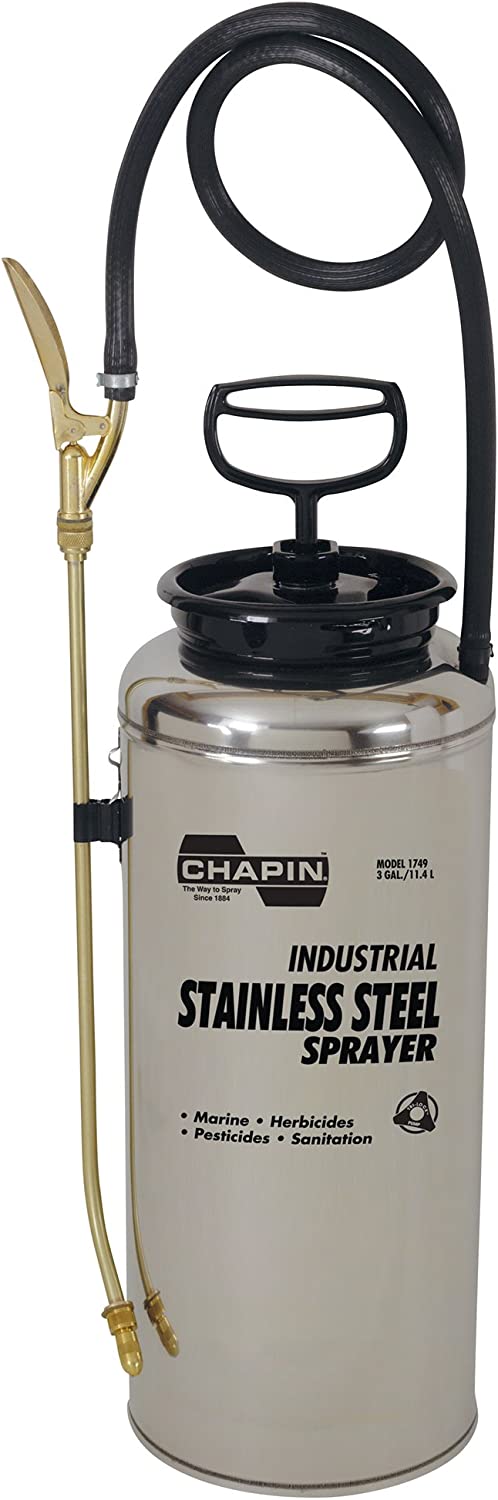 Chapin 139-1749 Industrial 3 Gallon Professional Concrete Funnel Top Sprayer Black Pack of 1