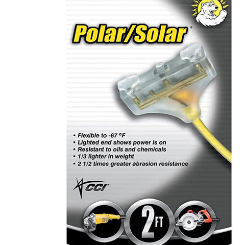 Coleman Cable 172-03482 Wire Gauge Tri-Source SEOW Polar and Solar Outdoor Vinyl Extension Cord Pack of 1