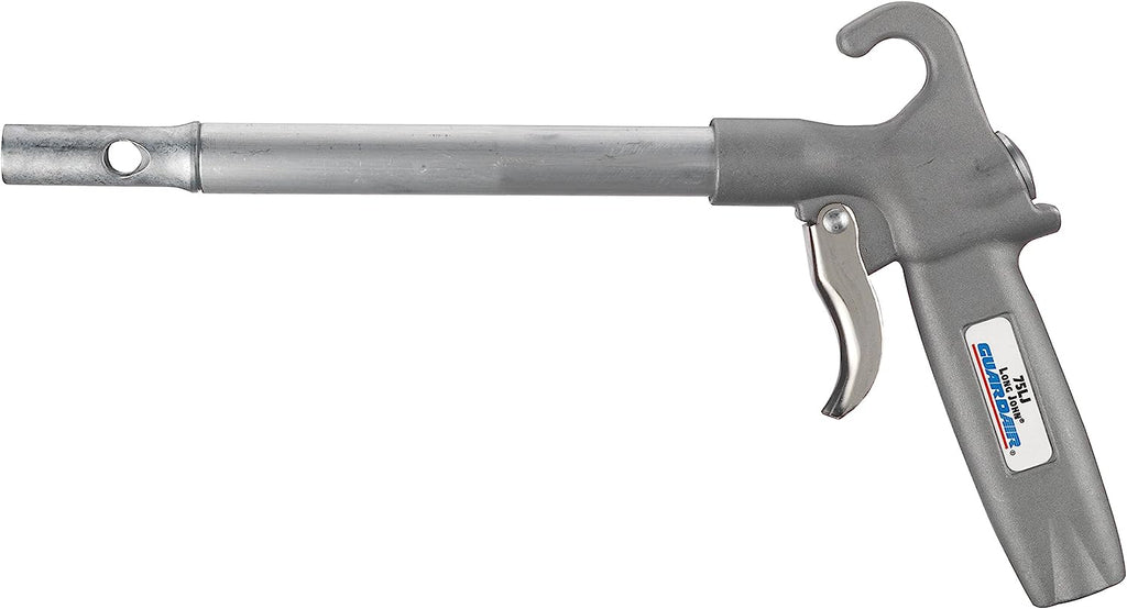 Guardair Long John 75LJ006AA Safety Air Blow Gun OSHA Compliant Alloy Nozzle with 6-Inch Aluminum Extension, Gray Pack of 1