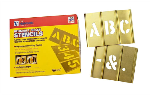 CH Hanson 10033 Interlocking Stencil Letters and Numbers, 3