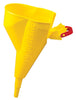Justrite 400-11202Y Polyethylene Funnel with Steel Safety Slip, Yellow
