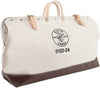 Klein Tools 409-5102-24 Heavy Duty Natural Canvas Tool Bag Multi-Purpose Bag with Wide 24-Inch Pack of 1