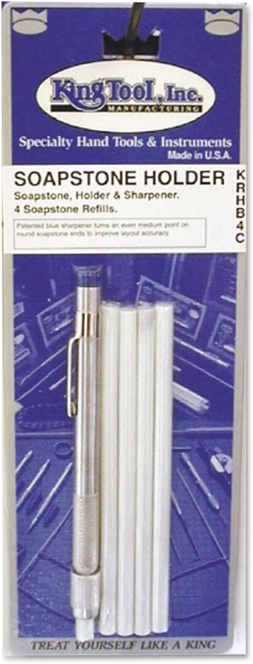 King Tool 422-KRHB4C Soapstone Holder 5 in L Round 4 Soapstone Refills Pack of 1