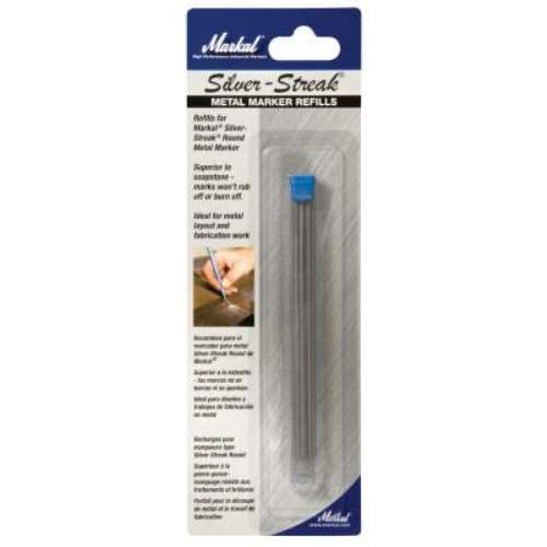 Markal 96007 Silver Streak Round Metal Refill Long Lasting Pack of 6