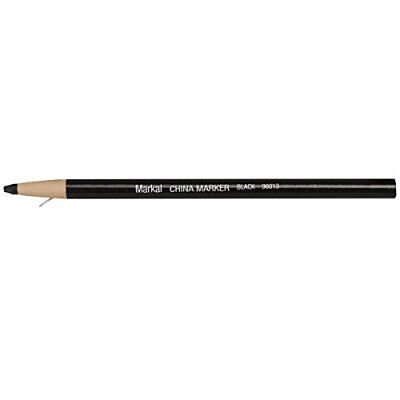 Markal Paper Wrapped China High Visibility Marker Black Pack of 12