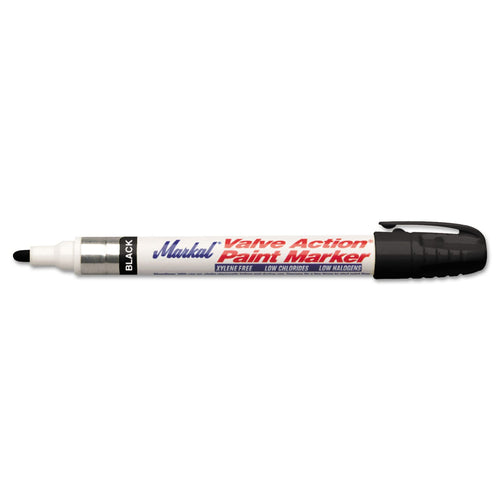 Markal 96803 Valve Action Marker Medium Paint Faster Black Pack of 1