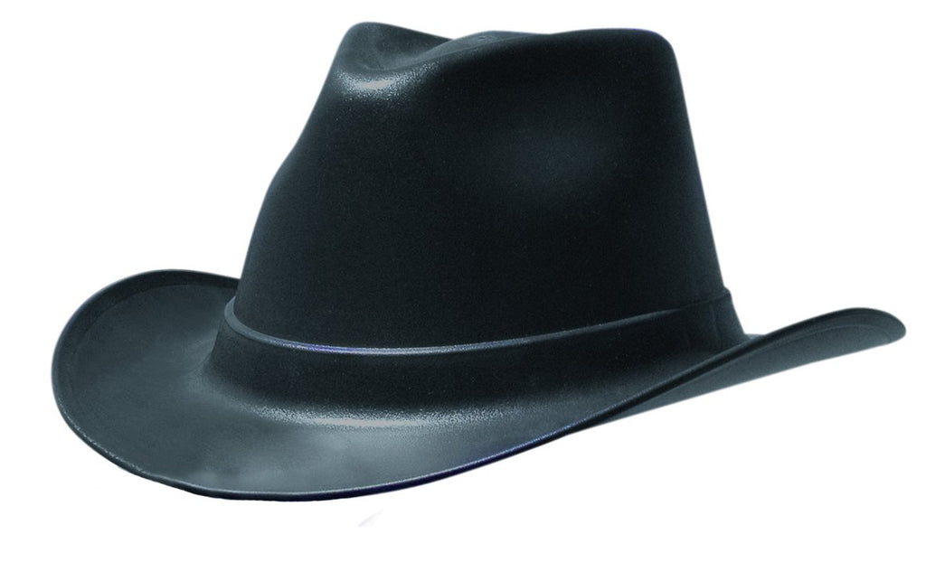 OccuNomix 561-VCB200-06 Vulcan Cowboy Style Hard Hat with Ratchet Suspension Black Pack of 1
