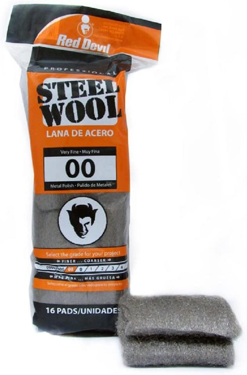 Red Devil Super Fine 0312 Steel Wool Pads Household Chores Pack of 16