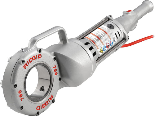 RIDGID 41935 Model 700 Hand-Held 120-Volt Power Drive, Pipe Threading Machine, Support Arm for Stable Operation and Rugged Carry Case, Silver - Pack of 1
