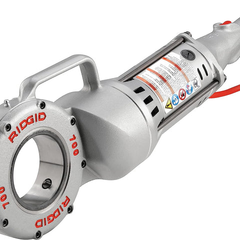 RIDGID 41935 Model 700 Hand-Held 120-Volt Power Drive, Pipe Threading Machine, Support Arm for Stable Operation and Rugged Carry Case, Silver - Pack of 1