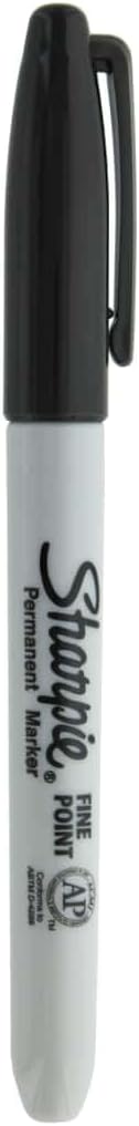Sharpie Permanent Marker, Ultra Fine Point, Water Resistant Quick Drying Office Supplies Black, 12 Count