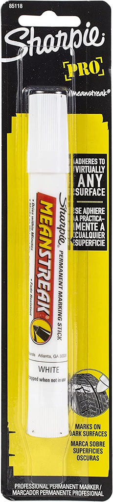 Sharpie Mean Streak Permanent Waterproof Marker Bullet Tip White Pack of 1