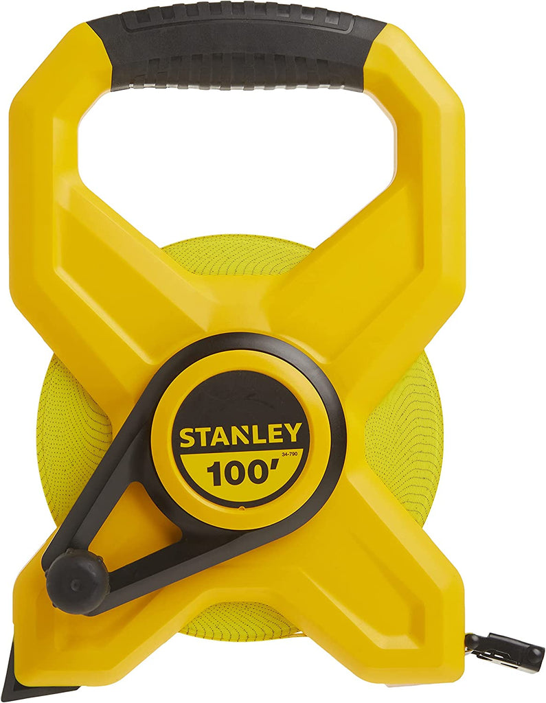 STANLEY 100 Ft Fiberglass Open Reel Tape Measure for Accurate Measurement