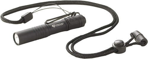 Streamlight MicroStream Ultra-compact Aluminum body with AAA alkaline battery, 3.5 Inch - 1.04 oz - 45 Lumens - 66318, Black