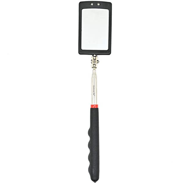 Ullman Devices K-2L Rectangular Telescoping Inspection Mirror with Extra Long Handle Pack of 1