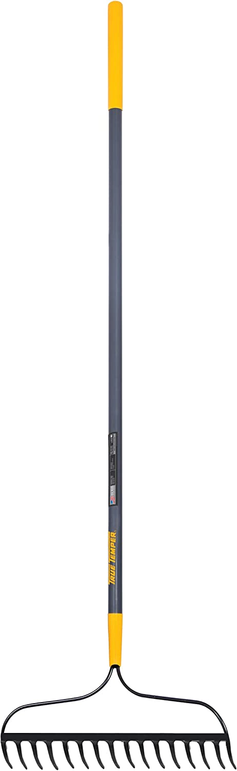 True Temper 2811500 Steel 16-Tine Bow Rake with 57-Inch Fiberglass Handle Cushion