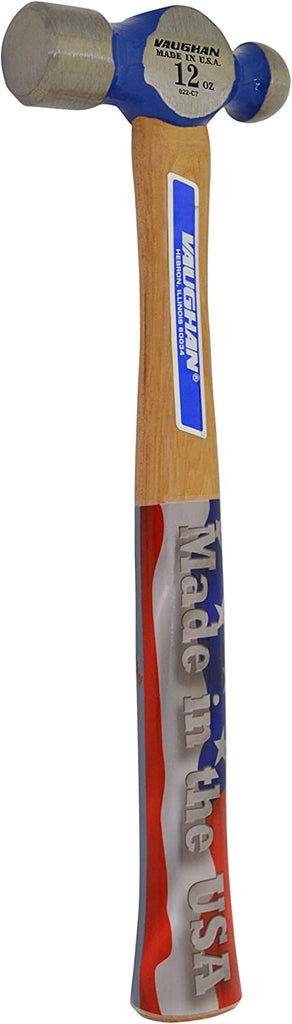 VAUGHNA 770-TC2012 Commercial Ball Pein Hammer Hickory Handle 12 Inch Forged Steel Pack of 1