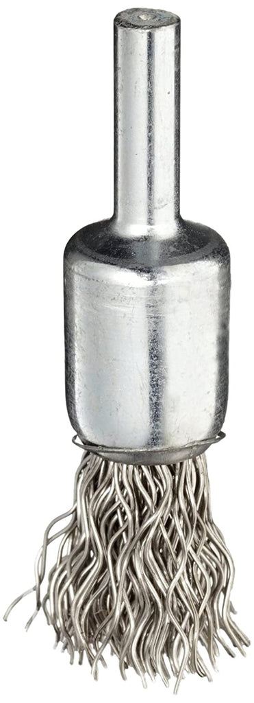 Weiler Crimped Wire Solid End Brushes Steel 25,000 RPM 1/2" x 0.02 Pack of 1