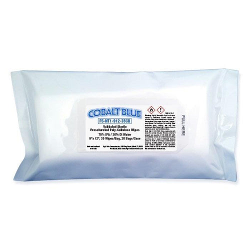 Sterile Polycellulose FS-NT1-912CB Cleanroom Wiper Double Knit Polyester Lint Free Nonwoven Wipe 20pcs/bag (12