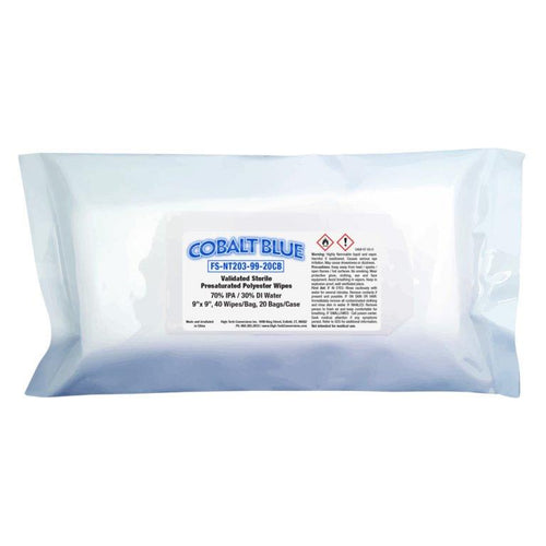 Sterile Presat Polyester FS-NT203-99-20CB Cleanroom Wiper Double Knit Polyester Lint Free Nonwoven Wipe 40pcs/bag (9