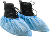 Super Anti-Skid GAH-SP-NS-LG Disposable Shoe Covers Large Blue Waterproof Durable Extra Thicker Boot Cover Pack of 100