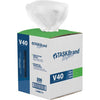 TaskBrand N-V040CGW Interfold Heavy Duty Wipers in Dispenser 10″ x 12 Boxes White 200 Wipes
