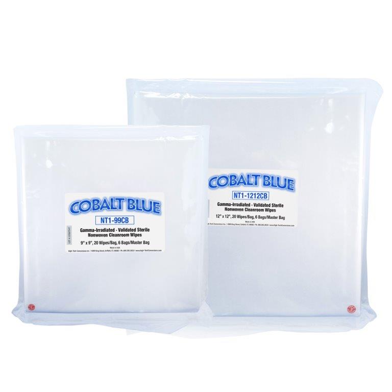 Sterile Polycellulose NT1-99CB Cleanroom Wiper Double Knit Polyester Lint Free Nonwoven Wipe 25pcs/bag (9" x 9")